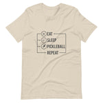 Eat, Sleep, Pickleball, Repeat - Short-Sleeve Unisex T-Shirt