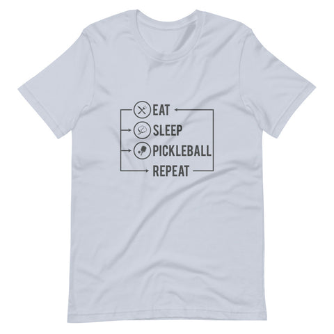 Eat, Sleep, Pickleball, Repeat - Short-Sleeve Unisex T-Shirt