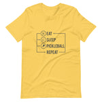 Eat, Sleep, Pickleball, Repeat - Short-Sleeve Unisex T-Shirt